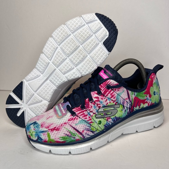 Skechers Fashion-Fit Spring Essential Navy/Multi Floral 12708/NVMT Sz 8M NWT! - Picture 1 of 16